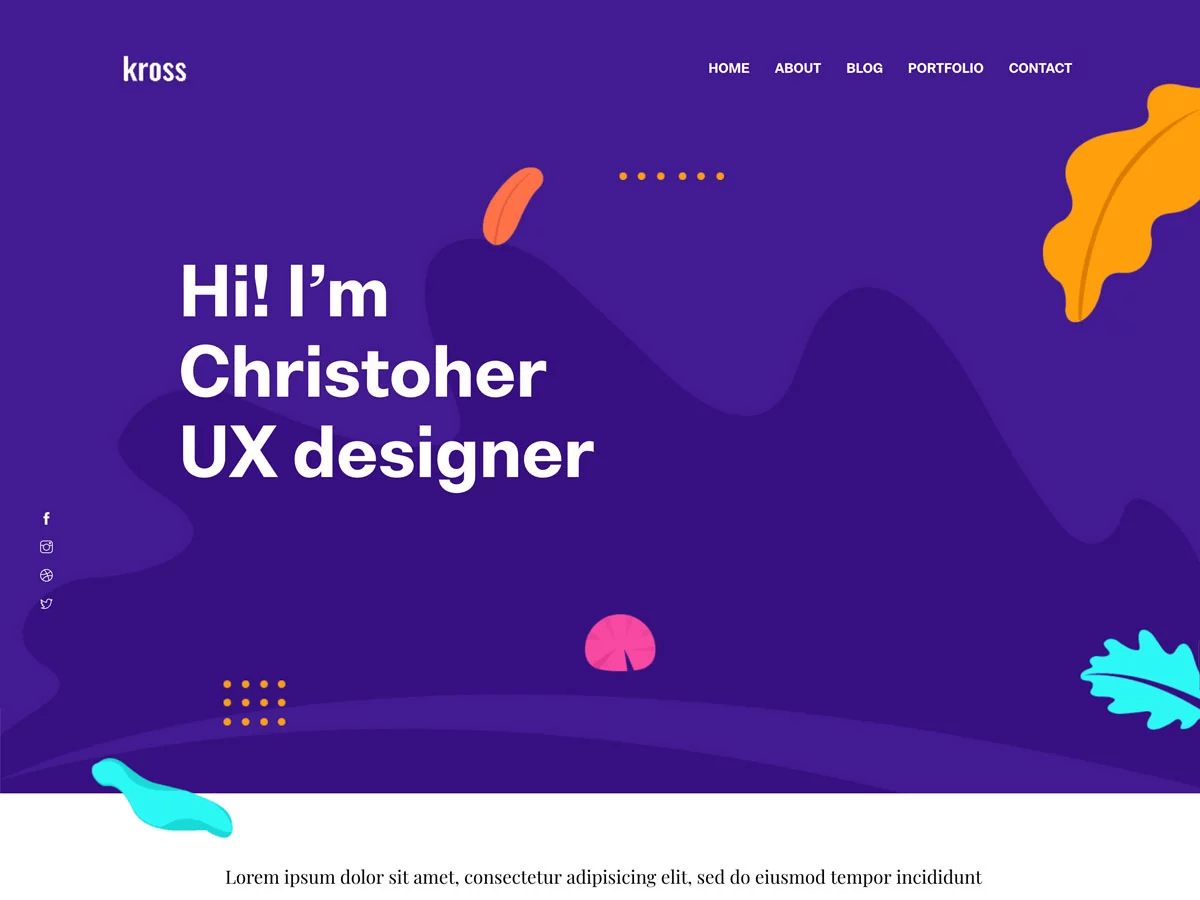 Kross Bootstrap - Creative Portfolio Template