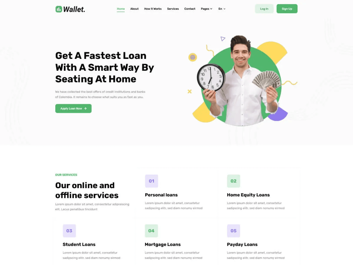 Wallet Bootstrap - Bootstrap Finance Template